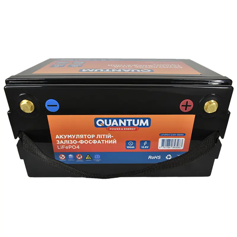 Акумулятор літій-залізо-фосфатний Quantum LiFePO4, 12.8V, 100Ah